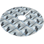 Jupon De Sapin En Polyester Brossé Chien à neiger belge Noël (Angle)