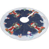 Jupon De Sapin En Polyester Brossé Chien beagle Laisse tomber (Angle)