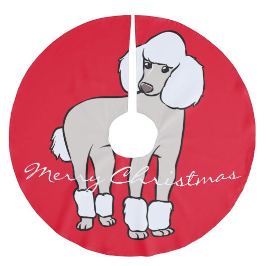 Jupon De Sapin En Polyester Brossé Chien de caniche standard Thunder_Cove (Devant)