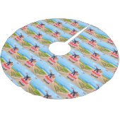 Jupon De Sapin En Polyester Brossé Chien de la Saint-Valentin (Angle)