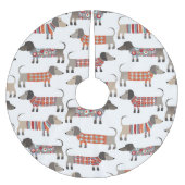 Jupon De Sapin En Polyester Brossé Chien de saucisse Dachshund (Devant)