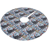 Jupon De Sapin En Polyester Brossé Chien d'hiver belge Wonderland Noël (Angle)