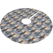 Jupon De Sapin En Polyester Brossé Chien Doberman pendant Noël de neige (Angle)