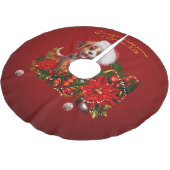 Jupon De Sapin En Polyester Brossé Chien drôle (Angle)