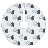 Jupon De Sapin En Polyester Brossé Chien Silhouette main (Devant)