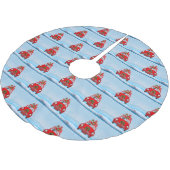 Jupon De Sapin En Polyester Brossé Chien Weimaraner En Voiture Avec Le Père Noël (Angle)