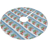 Jupon De Sapin En Polyester Brossé Chih Tzu Chien dans Noël de neige (Angle)