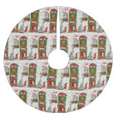 Jupon De Sapin En Polyester Brossé Chihuahua Chien Noël (Devant)