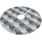 Jupon De Sapin En Polyester Brossé Chihuahua Laisser neiger Noël (Angle)