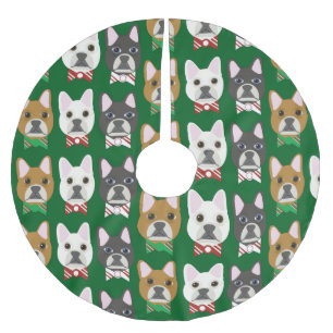 Jupon De Sapin En Polyester Brossé Chiots de vacances Vert
