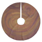 Jupon De Sapin En Polyester Brossé Chocolat Carmel Swirl (Devant)