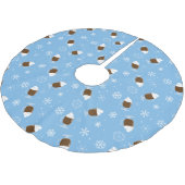 Jupon De Sapin En Polyester Brossé Chocolat Chaud (Angle)