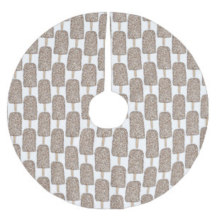 Jupon De Sapin En Polyester Brossé Chocolat Eclair Crème Popsicle de crème de glace N