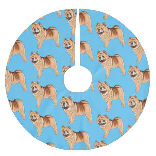 Jupon De Sapin En Polyester Brossé Chow Chow dog cartoon