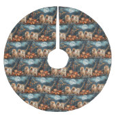 Jupon De Sapin En Polyester Brossé Chow Chow Halloween Éffrayant (Devant)