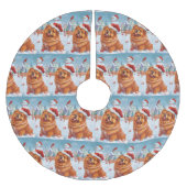 Jupon De Sapin En Polyester Brossé Chow Chow Winter Wonderland Noël Joie (Devant)
