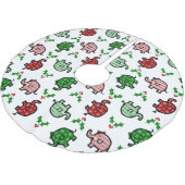 Jupon De Sapin En Polyester Brossé Christmas Elephant Patterned  (Angle)