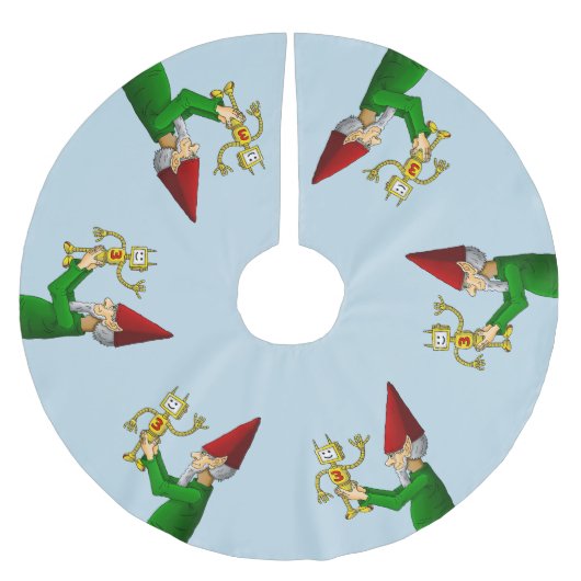 Jupon De Sapin En Polyester Brossé Christmas Elf (Devant)