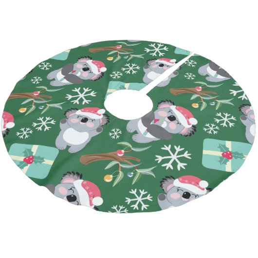 Jupon De Sapin En Polyester Brossé Christmas Koala (Angle)