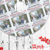 Jupon De Sapin En Polyester Brossé Christmas mignon photo Whimsical Newspaper Motif