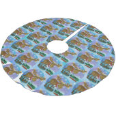 Jupon De Sapin En Polyester Brossé Christmas Moose (Angle)