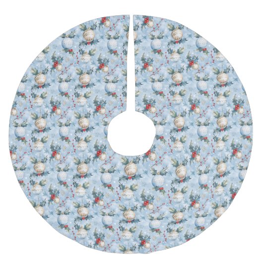 Jupon De Sapin En Polyester Brossé Christmas Pattern Tree Skirt (Devant)