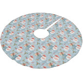 Jupon De Sapin En Polyester Brossé Christmas Pattern Tree Skirt (Angle)