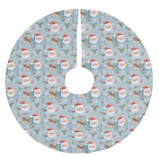 Jupon De Sapin En Polyester Brossé Christmas Pattern Tree Skirt (Devant)