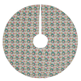 Jupon De Sapin En Polyester Brossé Christmas Pattern Tree Skirt