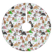 Jupon De Sapin En Polyester Brossé Christmas Shelter Shetland Sheepdog (Devant)
