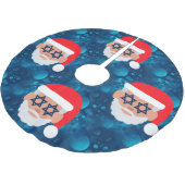 Jupon De Sapin En Polyester Brossé christmukkah père Noël emoji (Angle)