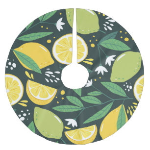 Jupon De Sapin En Polyester Brossé Citron Abstrait : Art Moderne Sans Seamless.