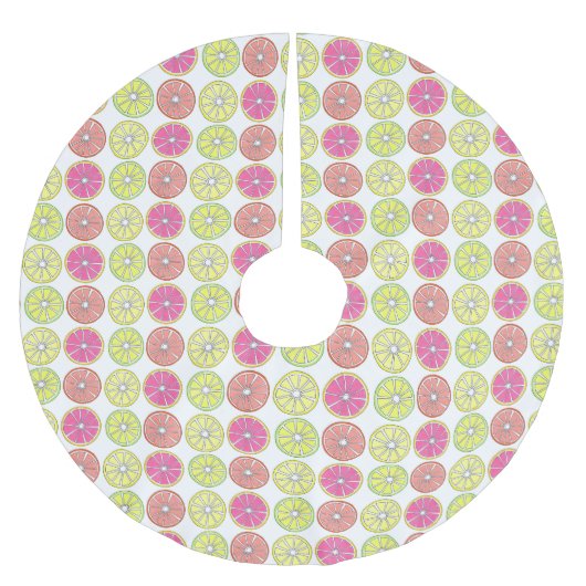 Jupon De Sapin En Polyester Brossé Citron citron vert pamplemousse d'agrumes d'orange (Devant)