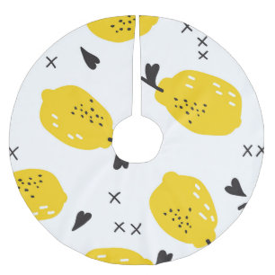 Jupon De Sapin En Polyester Brossé Citrons de New York : découpes Vintages