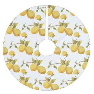 Jupon De Sapin En Polyester Brossé Citrons vintages frais : Conception simpliste