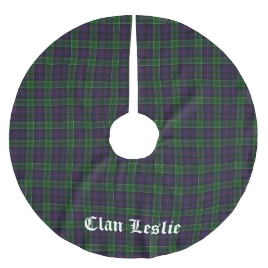 Jupon De Sapin En Polyester Brossé Clan Leslie Tartan Plaid (Devant)