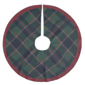 Jupon De Sapin En Polyester Brossé Classic Dark Blue Red Green Plaid Pattern (Devant)