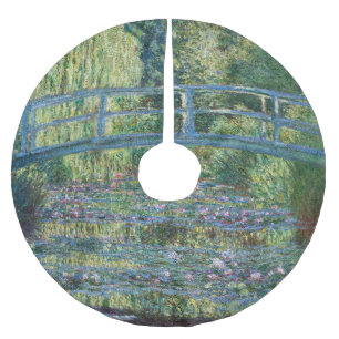 Jupon De Sapin En Polyester Brossé Claude Monet - Bassin aux Nymphéas, Harmonie Verte