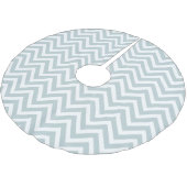 Jupon De Sapin En Polyester Brossé Cloud Blue Chevron Stripes (Angle)