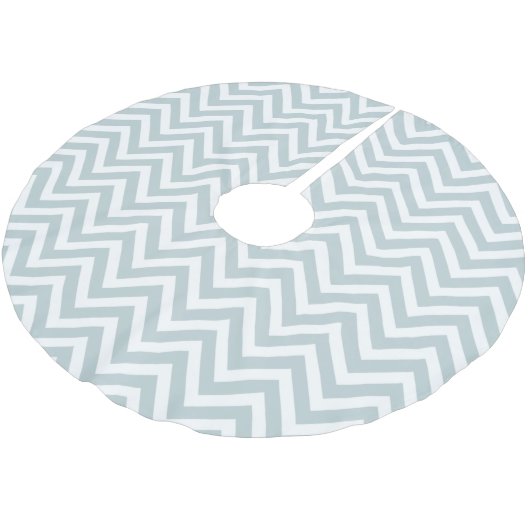 Jupon De Sapin En Polyester Brossé Cloud Blue Chevron Stripes (Angle)