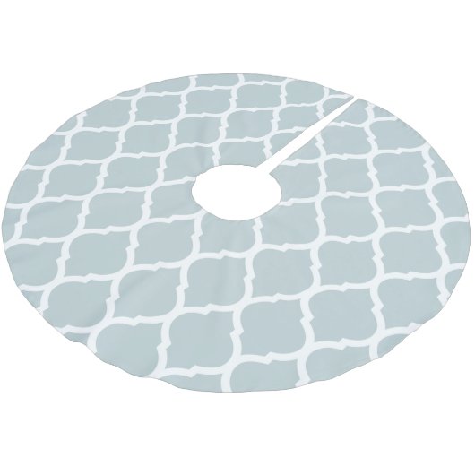 Jupon De Sapin En Polyester Brossé Cloud Blue Maroc Quatrefoil (Angle)