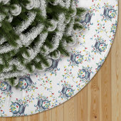 Jupon De Sapin En Polyester Brossé Coastal Crab Christmas Lights