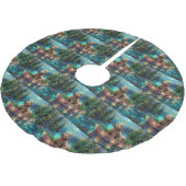 Jupon De Sapin En Polyester Brossé Cockapoo Christmas Festive Voyage (Angle)