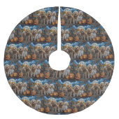 Jupon De Sapin En Polyester Brossé Cockapoo Halloween Éffrayant (Devant)