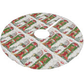 Jupon De Sapin En Polyester Brossé Cocker Spaniel Chien Noël (Angle)