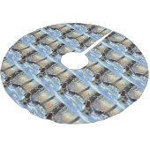 Jupon De Sapin En Polyester Brossé Cocker Spaniel Laisser Neige Noël (Angle)