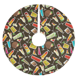 Jupon De Sapin En Polyester Brossé cocktail Motif et boisson longue, bar à cocktails