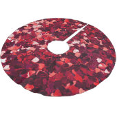 Jupon De Sapin En Polyester Brossé Coeur Parties scintillant rouge : Texture minimali (Angle)
