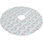 JUPON DE SAPIN EN POLYESTER BROSSÉ COEURS COEURS COEURS NOËL ARBRE SKIRT (Angle)