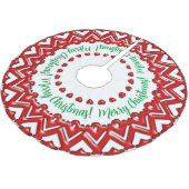 Jupon De Sapin En Polyester Brossé Coeurs de bonbons rouges (Angle)